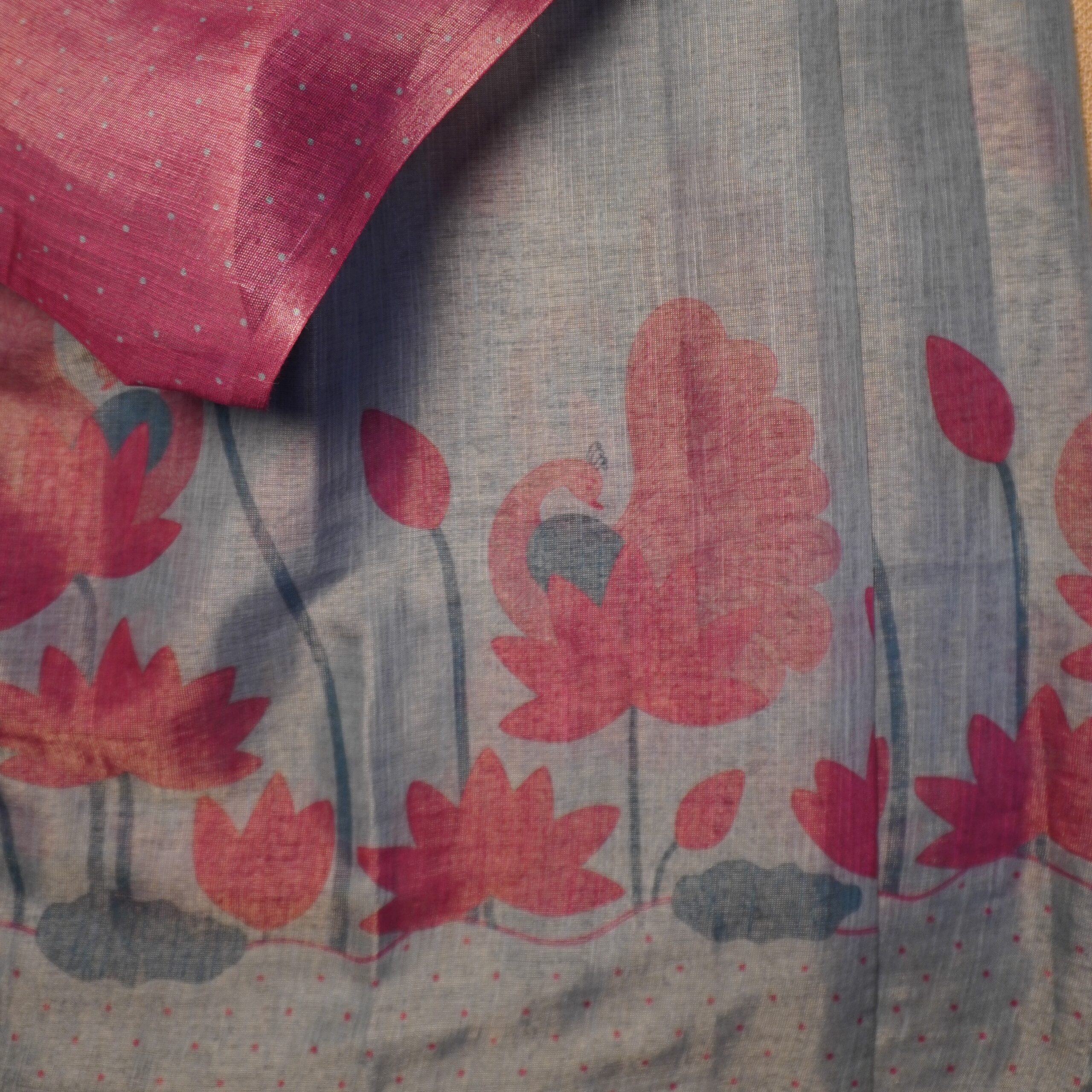 Madhubani Line Art Saree - Image 4