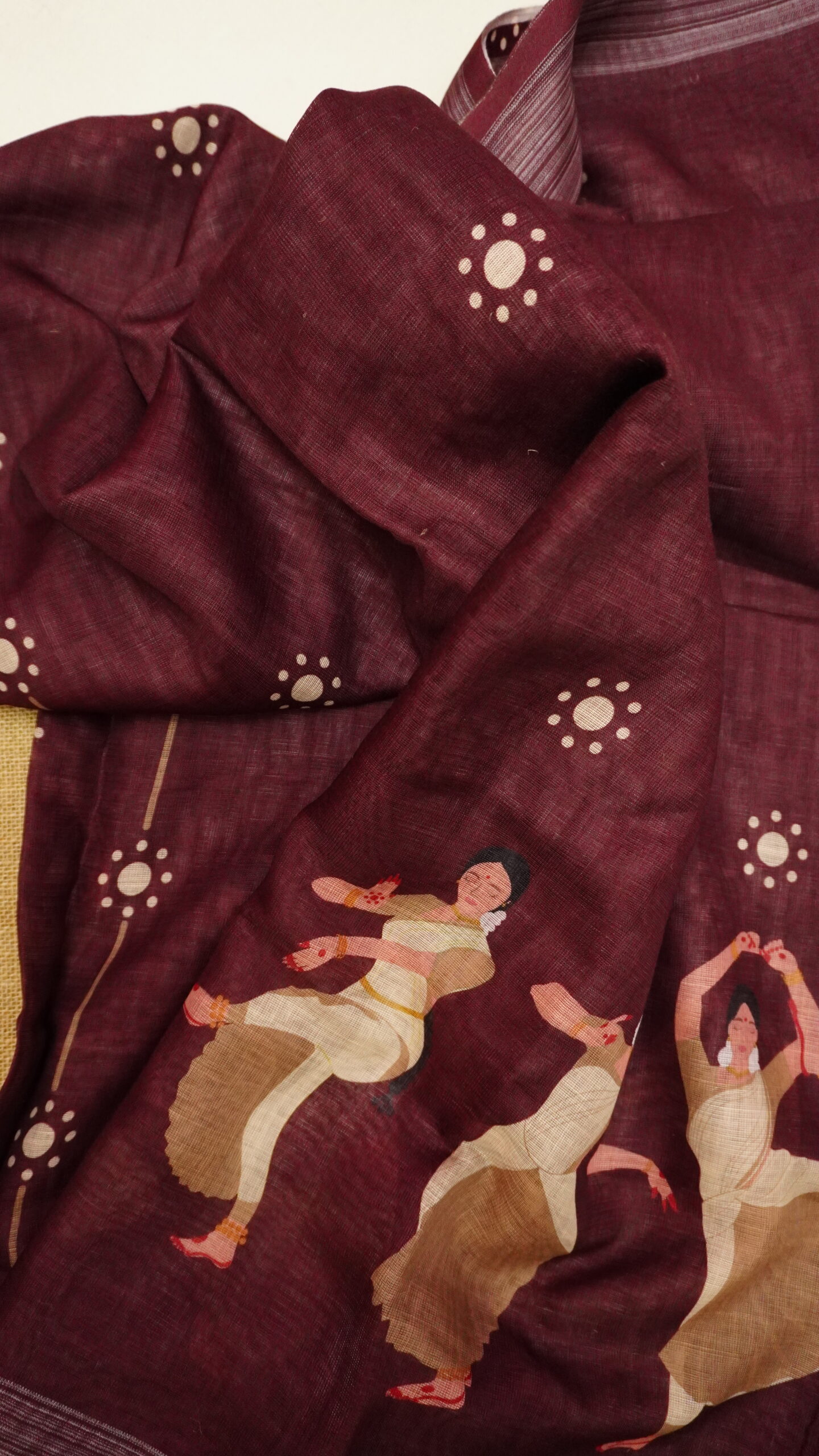 Bharatanatyam saree - Maroon - Image 2