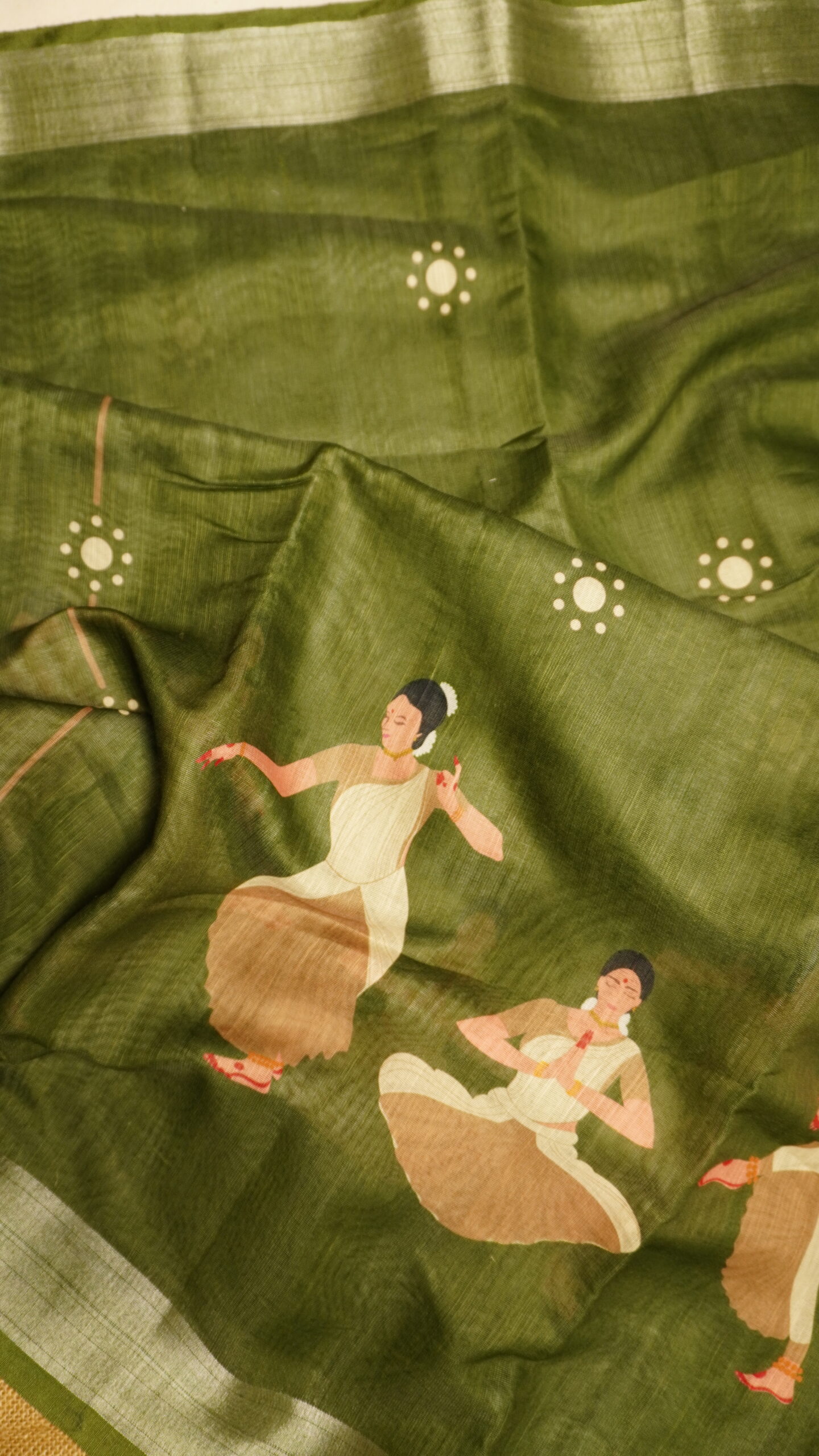 Bharatanatyam saree - Green - Image 2