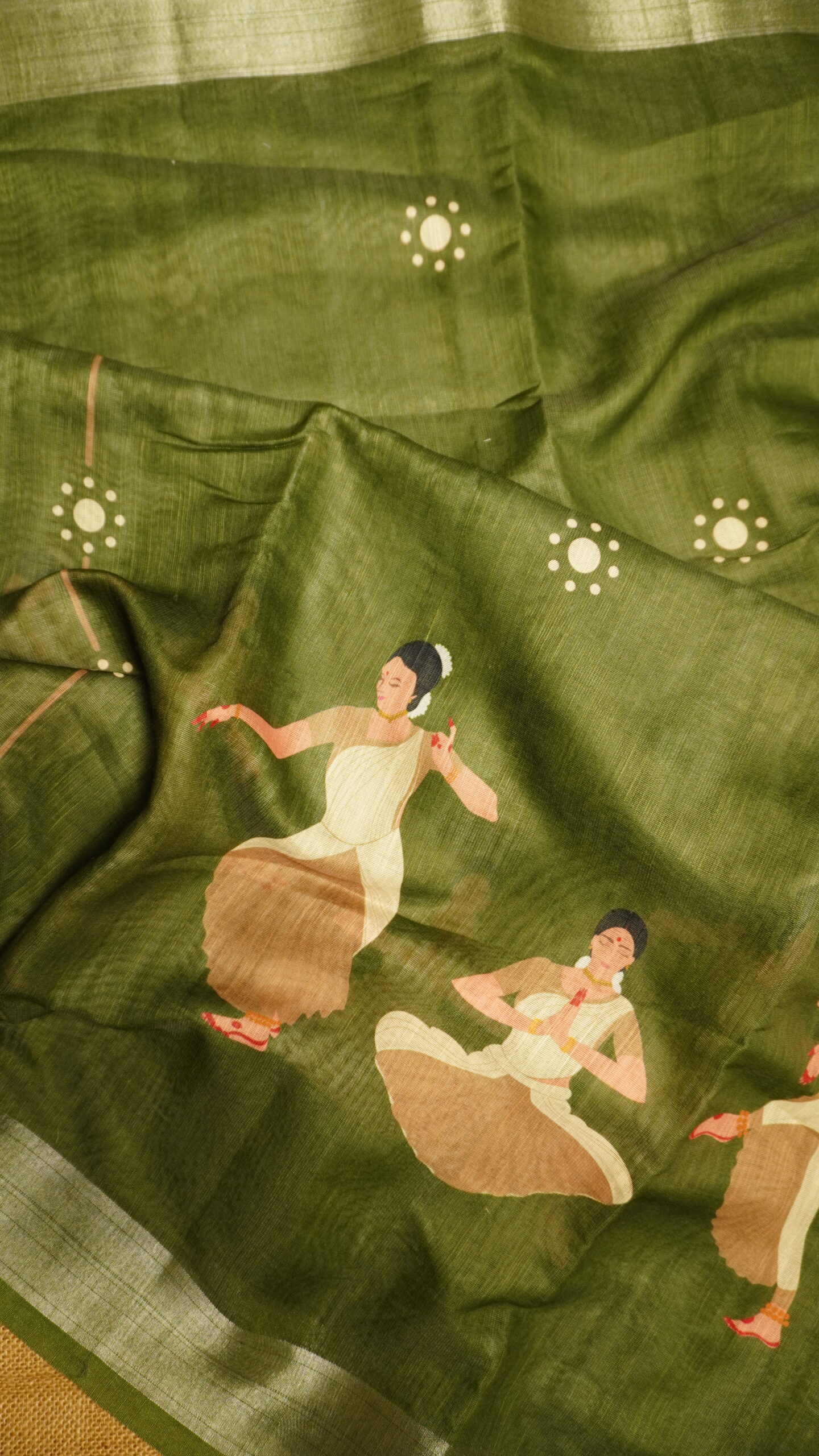 Bharatanatyam saree - Green - Image 3